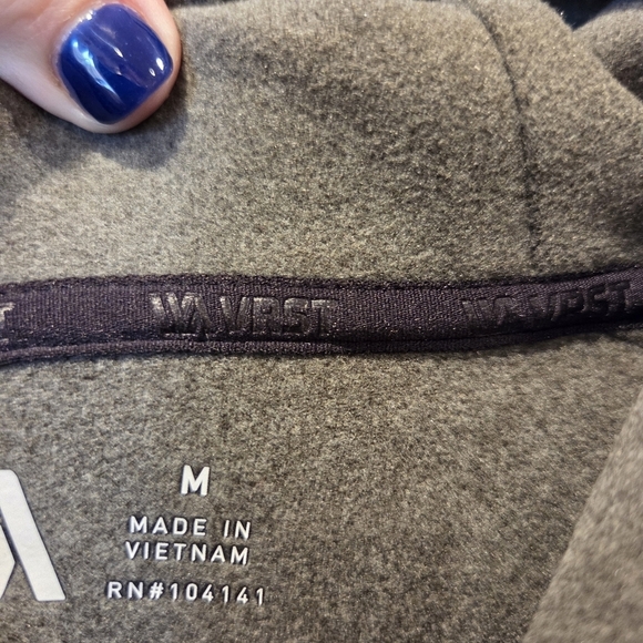 VRST Men's Medium Pinnacle Polar Fleece Zip Up Hoodie Jacket Warm Pewter New - Picture 14 of 15